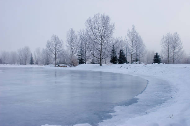 Frozen lake